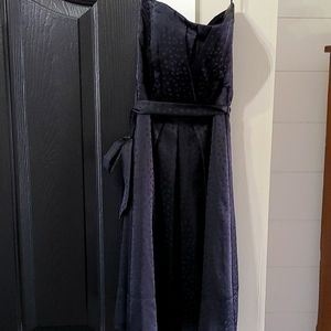 Beautiful Strapless Black Cocktail Dress with Belt
